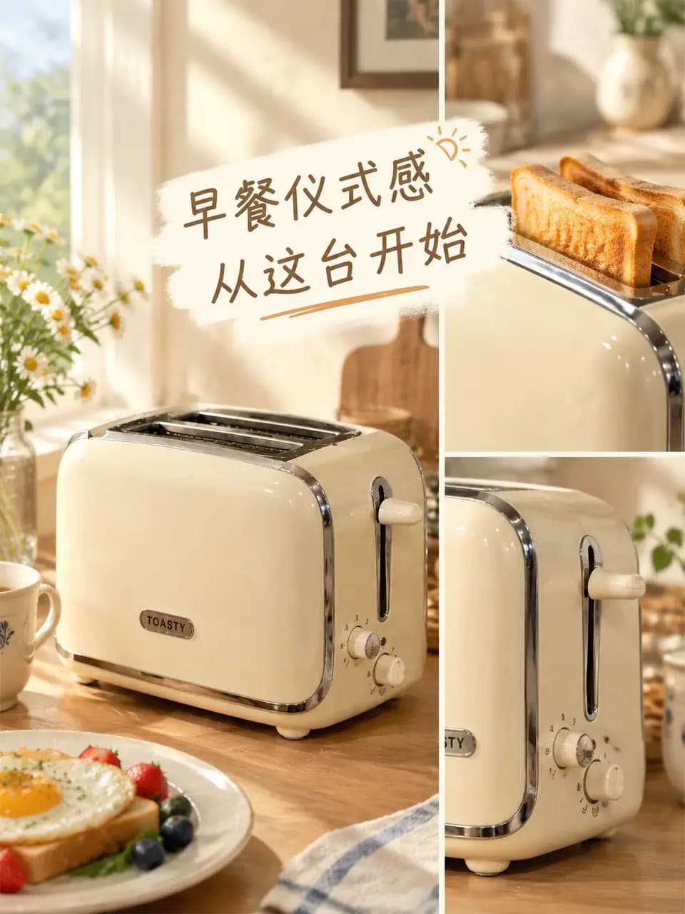 Xiaohongshu collage · retro toaster